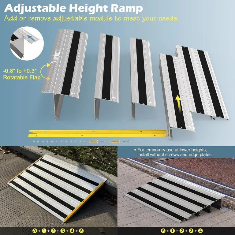 3 in Threshold Ramp for Doorways, Modular Aluminum Wheelchair Ramp, photo 5