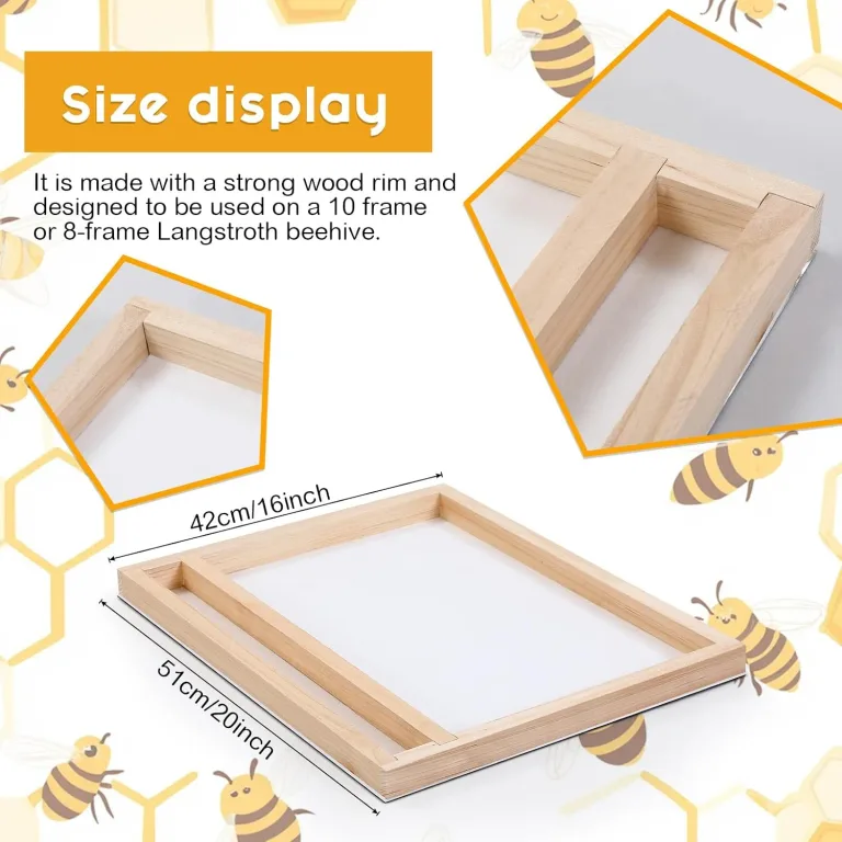 CroBlissful 2 Pcs Solar Fume Board 8 Frame and 10 Frame Bee Hive Inner Cover Metal Top Beehive Board for Honey Harvesting Metal Kit Beekeepers Tool Supplies, photo 2