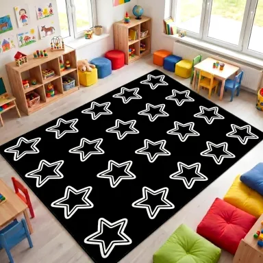 Breling Classroom Carpets Playmat Rugs 6x9 ft Kids Classroom Rugs with Rubber Backing Colorful Children's Seating Nursery Play Mat for Preschool Elementary Playroom Kindergarten