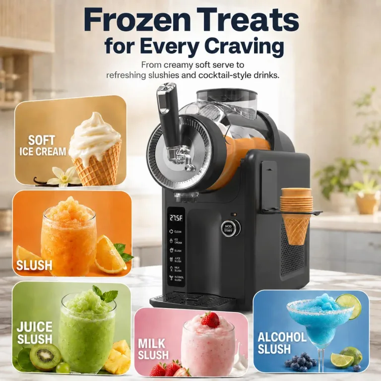 SYINTAO Slushie Machine for Home, No Ice Needed, Soft Serve Ice Cream Maker, photo 2