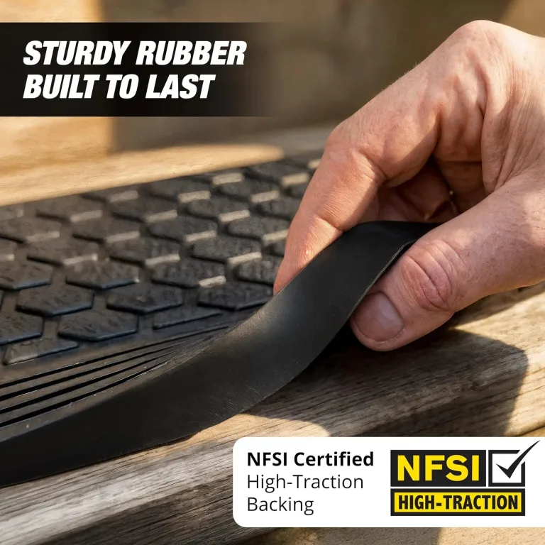 Rubber Stair Treads Outdoor 35" x 10" 5-Pack - Heavy-Duty Non-Slip Rubber, photo 4
