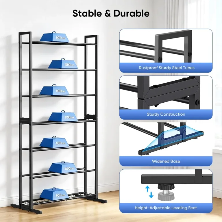 3D Printer Filament Storage Rack, 7-Tier Organizer with Basket, 84 Spools, photo 3