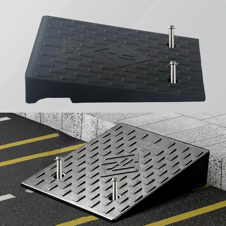 Rubber Threshold Ramp, 3.5" Rise Wheelchair Ramp Doorway, 7000Lbs Load Capacity, Non-Slip Surface Rubber Curb Ramp for Wheelchair and Scooter, 2 Pack(3.5" Height) (3.5" Rise), photo 4
