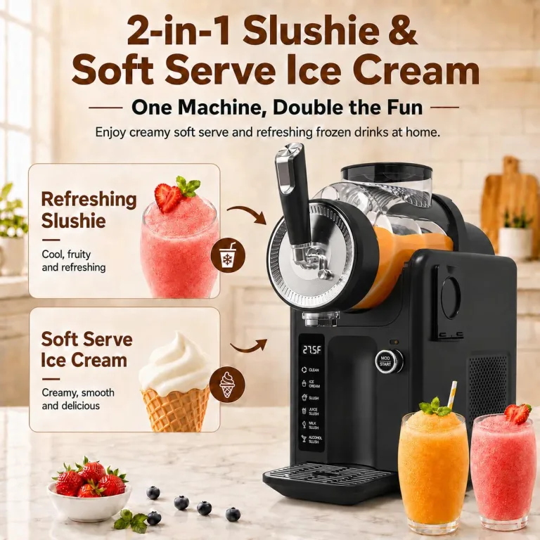 SYINTAO Slushie Machine for Home, No Ice Needed, Soft Serve Ice Cream Maker, photo 3