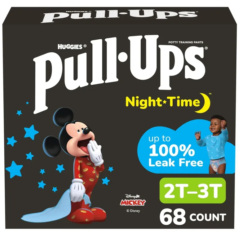 Pull-Ups Boys' Night-Time Potty Training Pants, Size 2T-3T Overnight Training Underwear (16-34 lbs), 68 Ct, photo 1