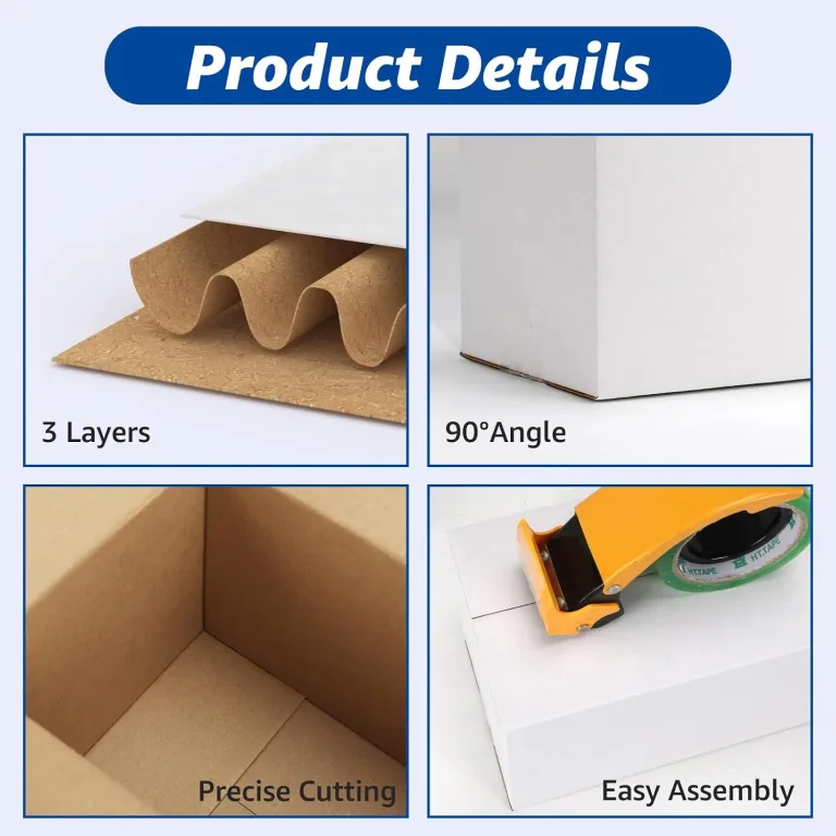 CRUGLA Assorted Sizes Shipping Boxes 30 Pack (11x6x6, 10x7x5, 9x6x4), White Corrugated Cardboard Mailers, Each 10 PCS Small Boxes for Small Business Packaging, Shipping & Storage, photo 3