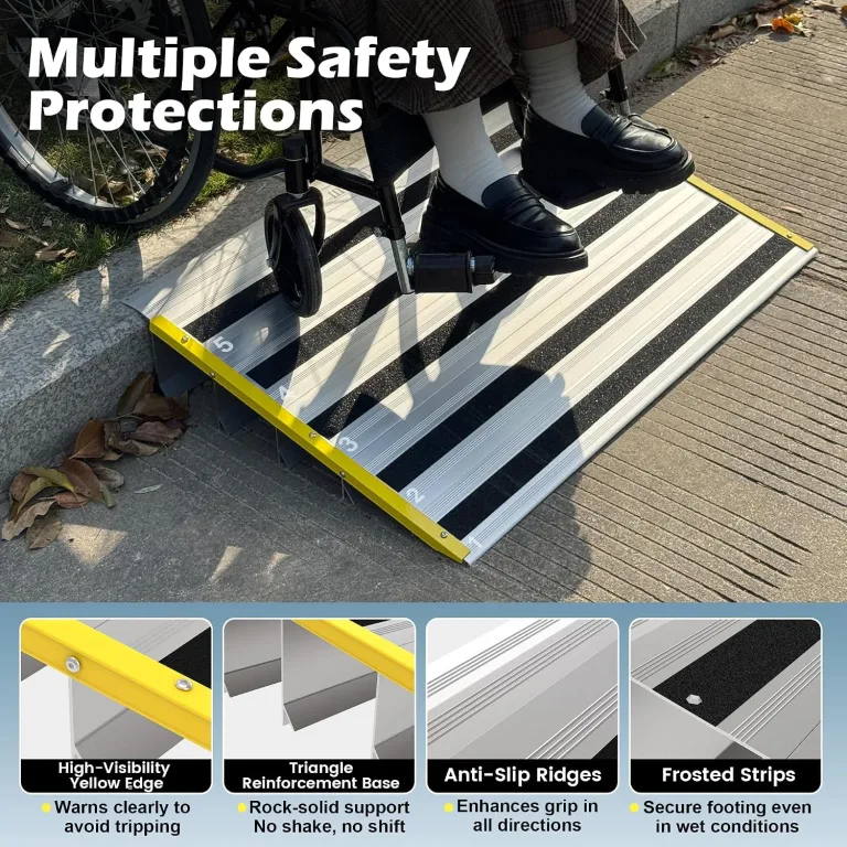 3 in Threshold Ramp for Doorways, Modular Aluminum Wheelchair Ramp, photo 3