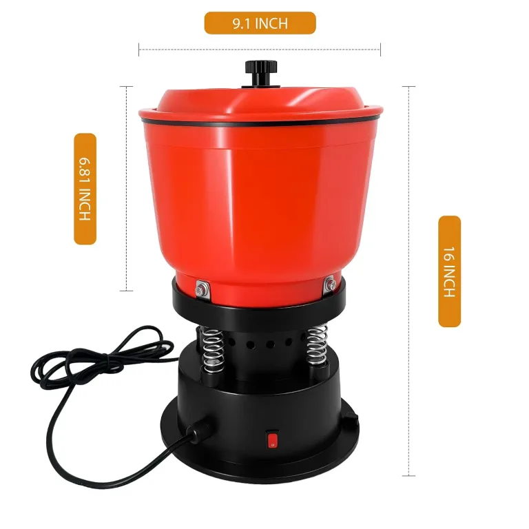 Leegol Electric 9 Lbs Vibratory Tumbler for Rocks Metal Parts Coin, photo 2