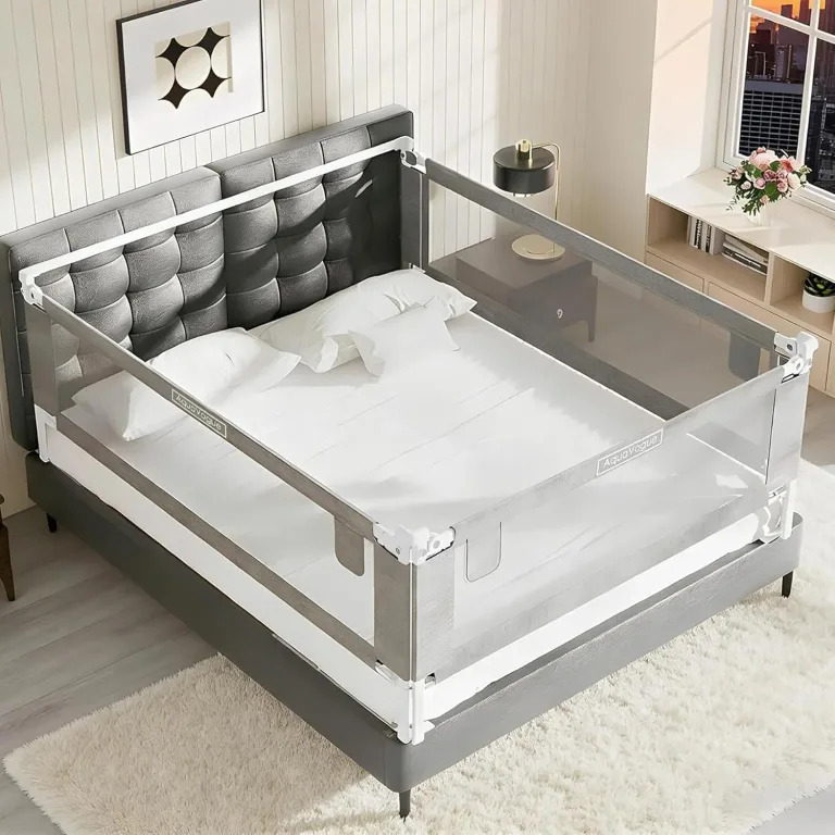 3-Pack King Size Bed Rails for Toddlers -Height Adjustable Baby Bed Rail Guard Specially Designed for King Size Bed (78.7"x78.7"x74.8"-Grey), photo 1