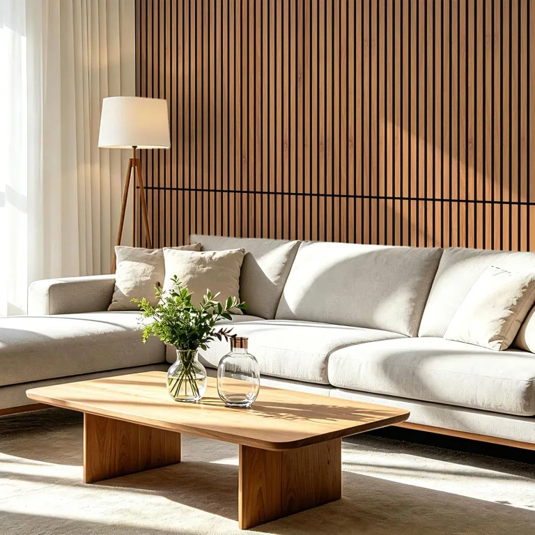 Art3d 47 x 23.6 Inch Acoustic Wood Slat Design Wall Panel, 4-Pack, Chestnut, photo 2