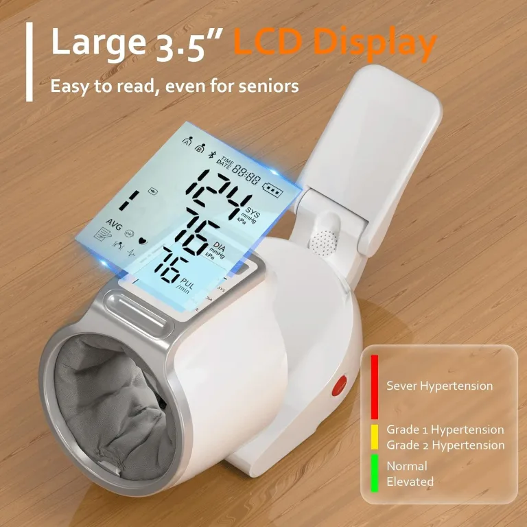 Upper Arm Blood Pressure Monitor for Home Use, Large Backlit LCD, photo 4