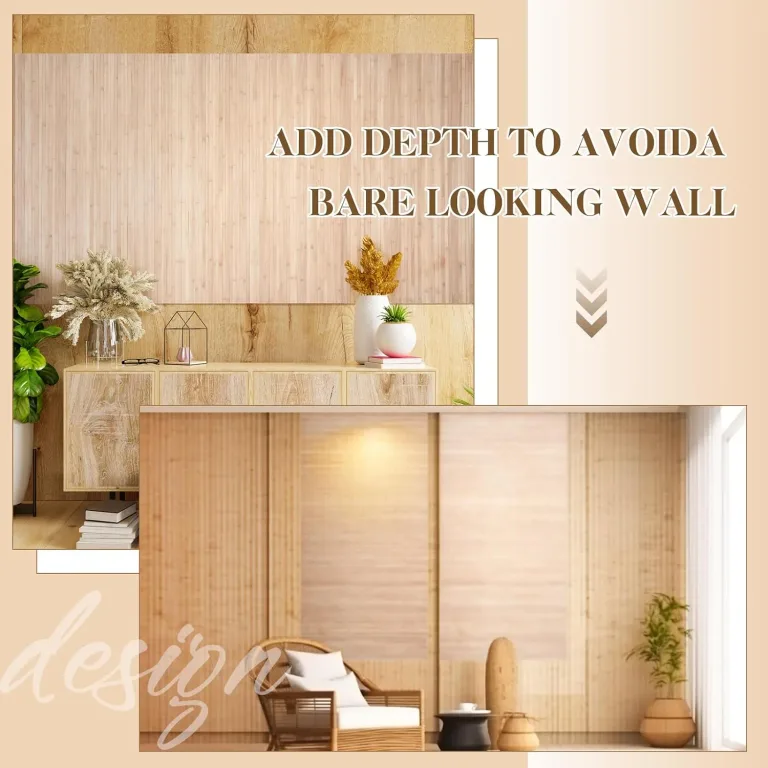 Juexica 3 Pcs Natural Bamboo Wall Panel for Interior Wall 48''x96'' Bamboo Covering Renewable Pole Wainscoting Room Divider Wrap Decor for Bedroom Living Room Kitchen Island Office (Light Carbonized), photo 4