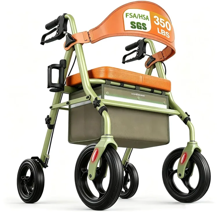 HOMENURSE WonderLUX Series Walkers for Seniors with Seat Lightweight, photo 1