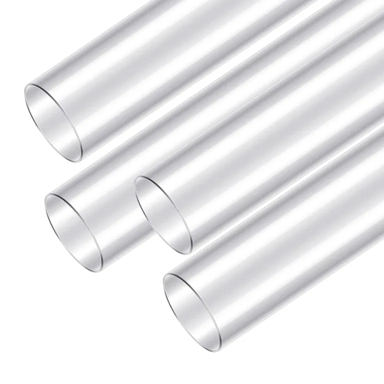Sasylvia Clear PVC Pipe 2-1/2" x 36" Long, 4pk Rigid Plastic Tubing, Round Tube Compatible W/dust Collection Fitting, for Woodworking Tool, Dust Collection System, Toy Cars and Bird Feeder, photo 1