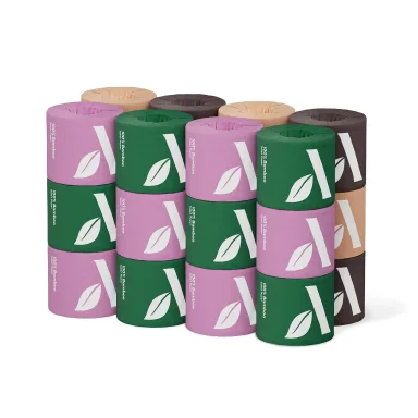 Amazon Aware Bamboo 3-Ply Toilet Paper, Unscented, 24 Rolls, FSC Certified, 350 Sheets, 8400 Count, Pack of 24, Plastic-Free
