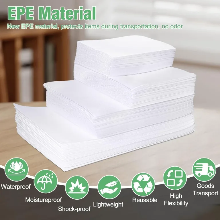 600Pcs Dish Packing Supplies for Moving, 300 Cushion Foam Wrap Pouches & Sheets 4 Sizes (16x12", 12x12", 12x7.8", 7.8x7.8") with 300 Fragile Stickers Plate Packing Sleeves for Fragile Shipping Storage, photo 4