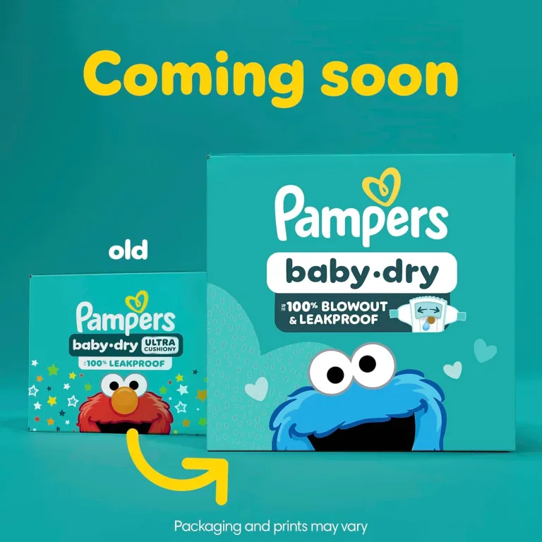 Pampers Diapers - Baby Dry - Size 4, 150 Count, Absorbent Disposable Infant Diaper (Packaging May Vary), photo 2