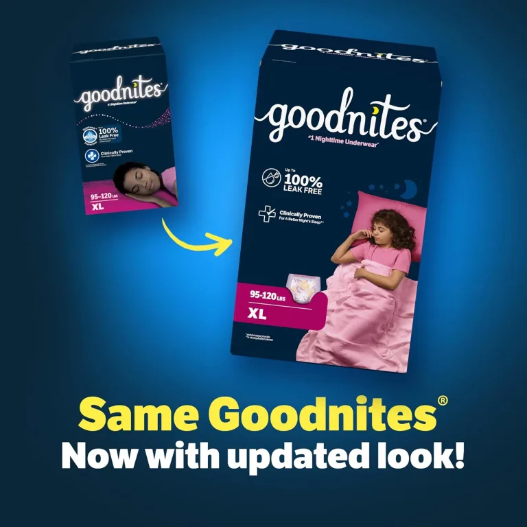 Goodnites Girls' Nighttime Bedwetting Underwear, Size Extra Large (95-120 lbs), 63 Ct (3 Packs of 21), Packaging May Vary, photo 3