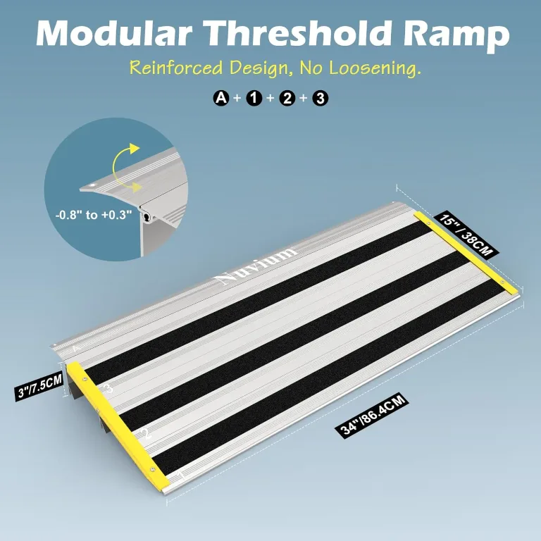 3 in Threshold Ramp for Doorways, Modular Aluminum Wheelchair Ramp, photo 2