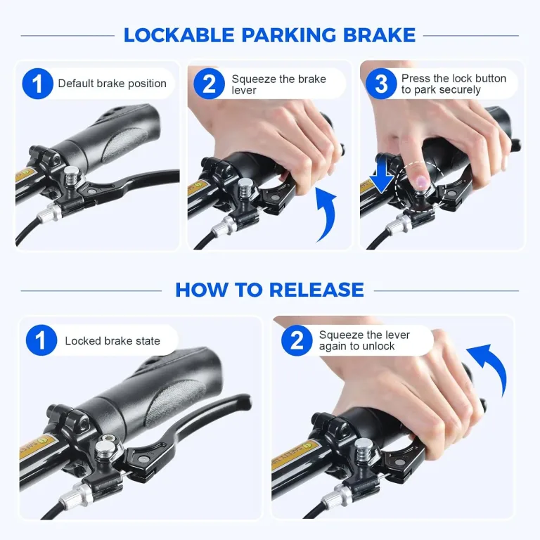 BlessReach Knee Scooter for Adults for Foot Injuries, Dual Braking System, photo 5