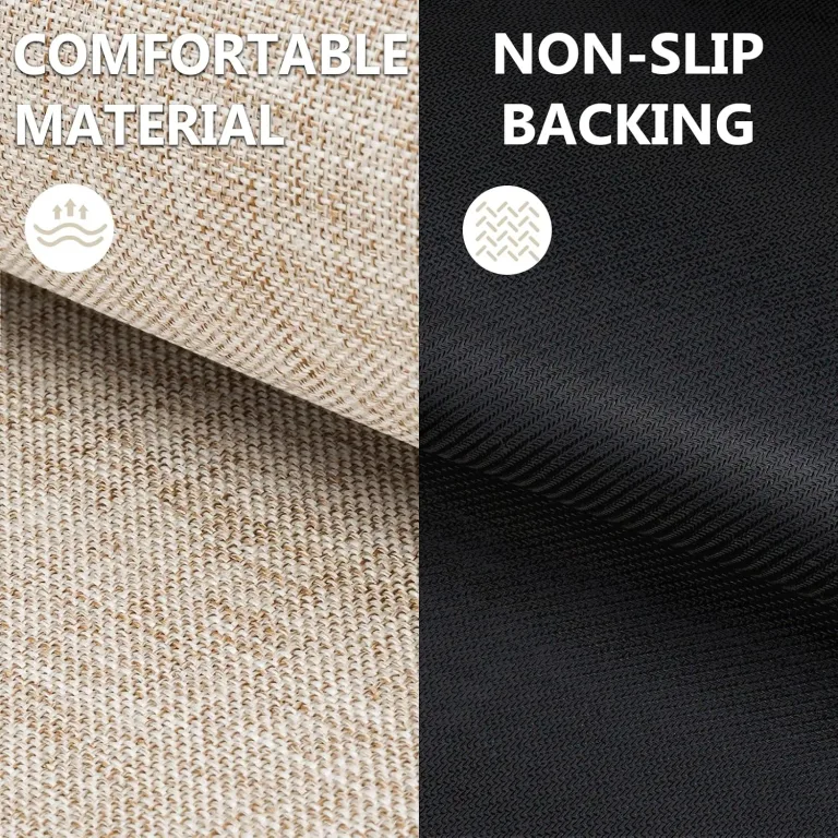 LEKEEPGO Ultra Thin Indoor Door Mat 24"x36", Non Slip Door Mat, Khaki, photo 4