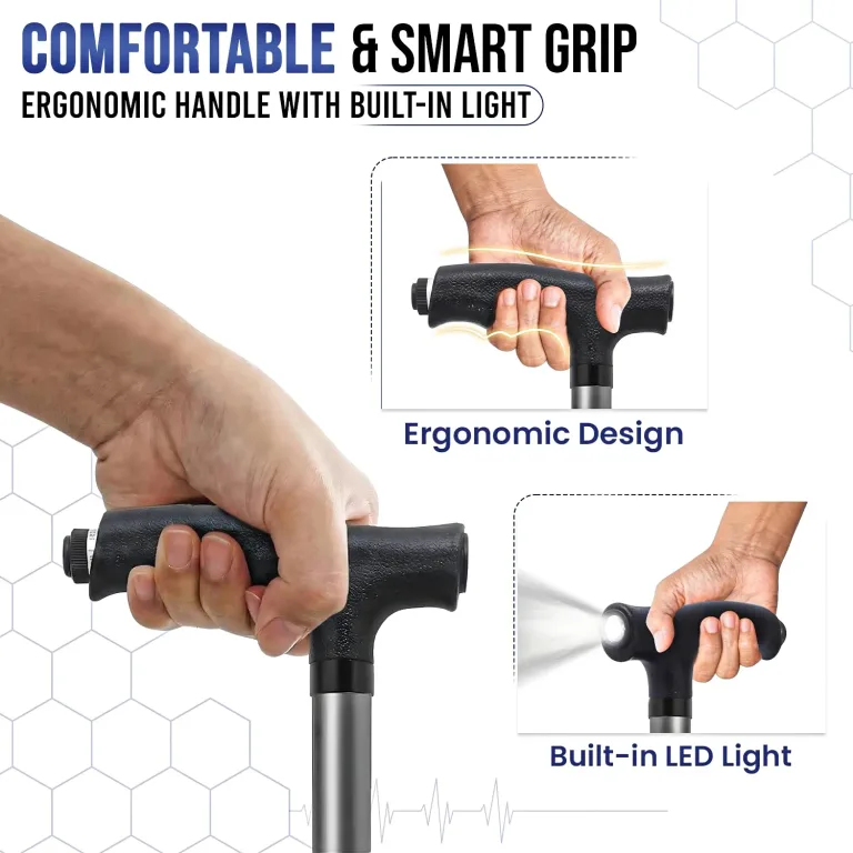 Cane with Seat Folding, Adjustable Walking Cane Chair, Anti-Slip Walking Stick Seat, photo 3
