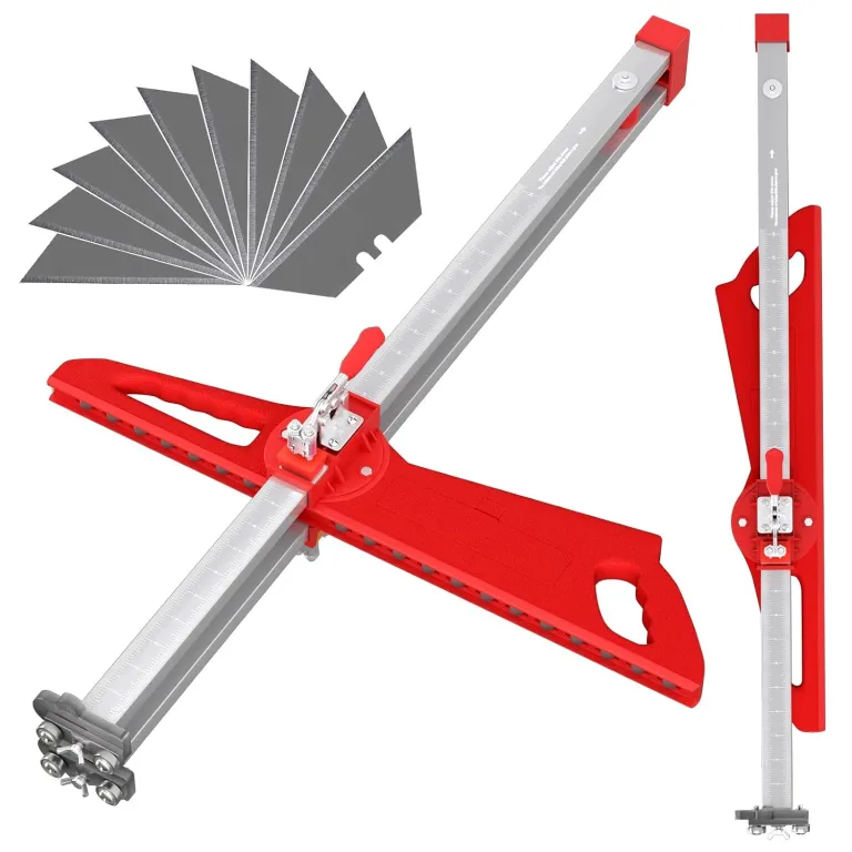 Foldable Drywall Cutting Tool w/10Utility Knife Blades for 1/4"- 5/8" Board, photo 1