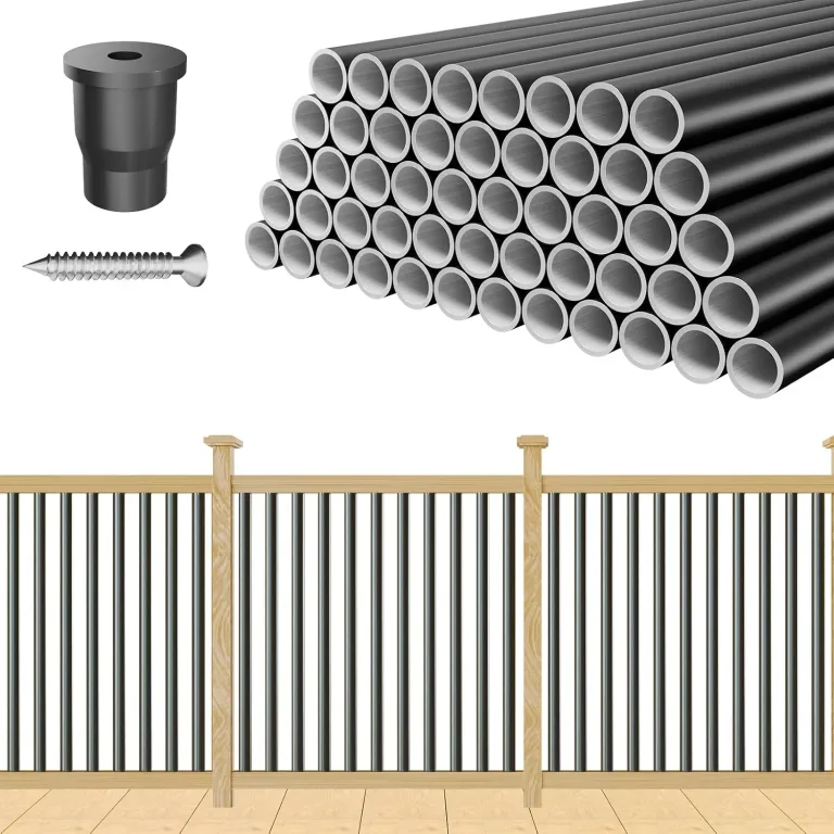 TOCRETOARE 100 Pack 32" Aluminum Deck Balusters, Balusters for Deck Railing, 3/4" Diameter Hollow Round Black Metal Deck Spindles for Deck Railing Stair Porch (100, 32"), photo 1