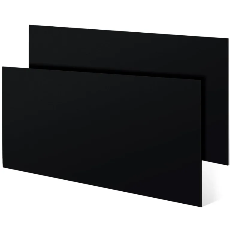 Threehoney 2 Pcs Black HDPE Sheet 1/4" Thick 12 x 24 Inch, HDPE Plastic Sheet High Density Polyethylene Board Flexible Solid Plastic Block for DIY Projects Crafts Machining Home, photo 1