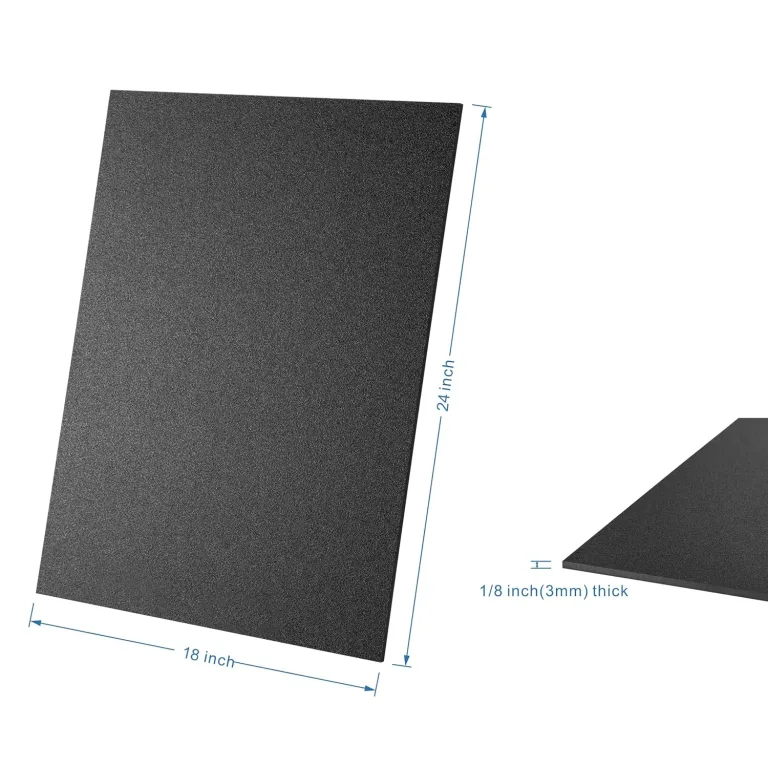 KAITELA Black ABS Plastic Sheet 18" x 24" x 1/8" Thick (3mm), Pack of 2, photo 4