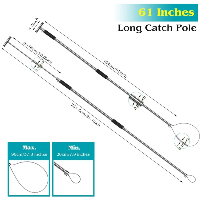 Dog Catcher Pole 61 Inches, Animal Catch Pole Heavy Duty, photo 5