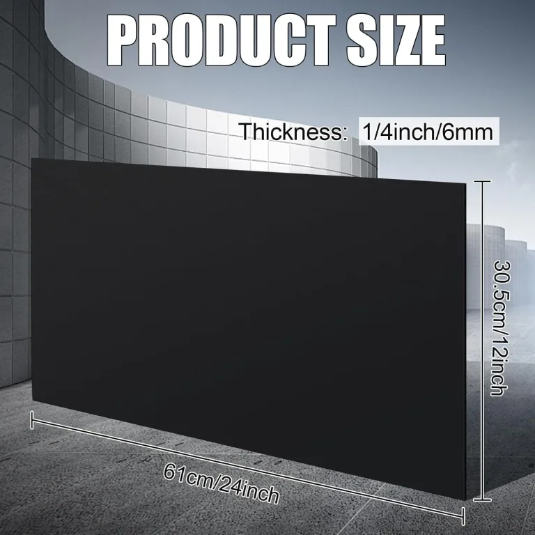Threehoney 2 Pcs Black HDPE Sheet 1/4" Thick 12 x 24 Inch, HDPE Plastic Sheet High Density Polyethylene Board Flexible Solid Plastic Block for DIY Projects Crafts Machining Home, photo 2