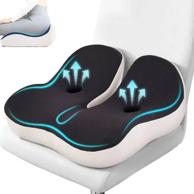 Seat Cushion, Memory Foam for Sit Bone and Back Pain Relief