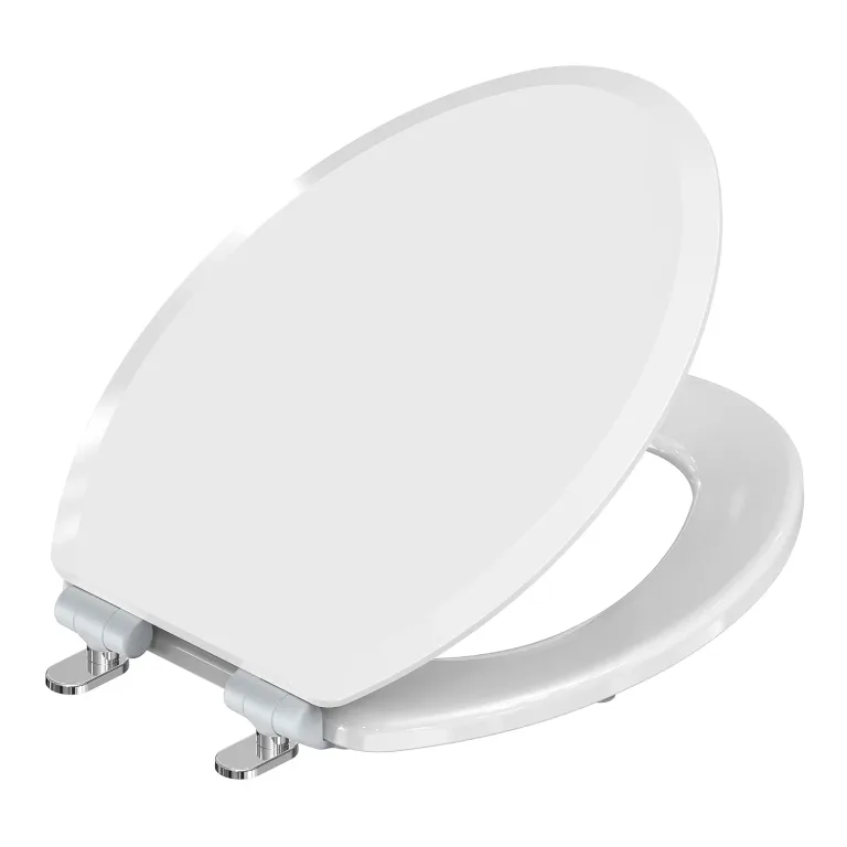 Pro Elite Heavy-Duty Wood Toilet Seat, Elongated White, photo 1