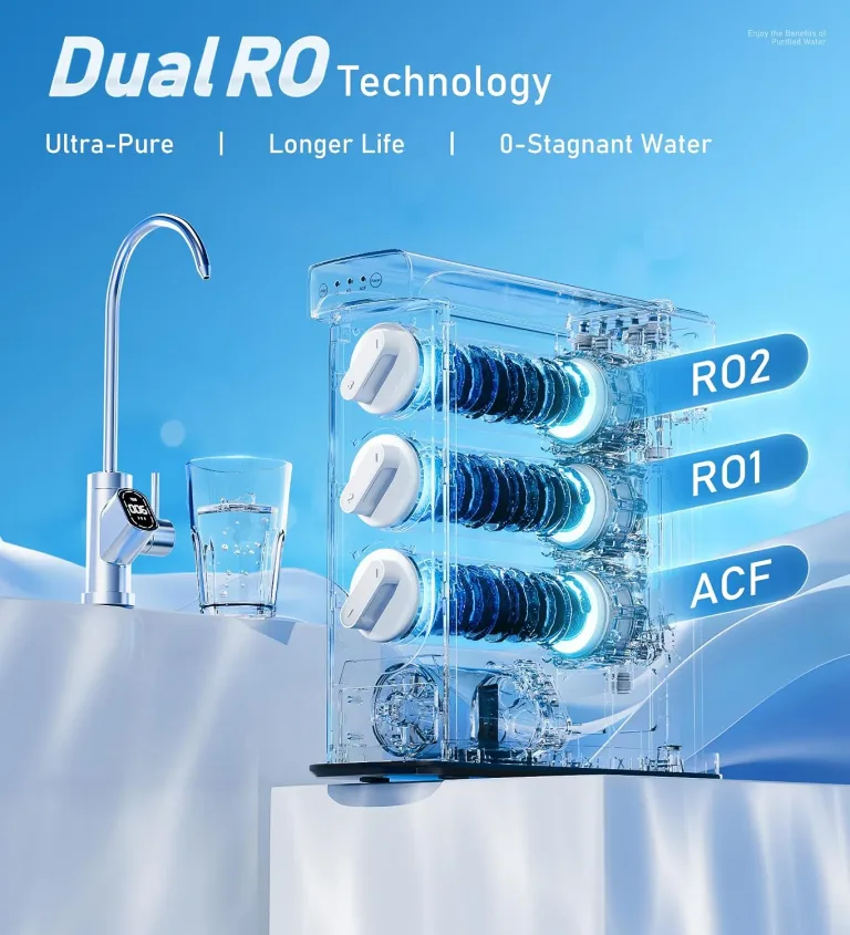 DESENRUIS Reverse Osmosis System, Dual RO Water Filter, 800GPD, photo 3