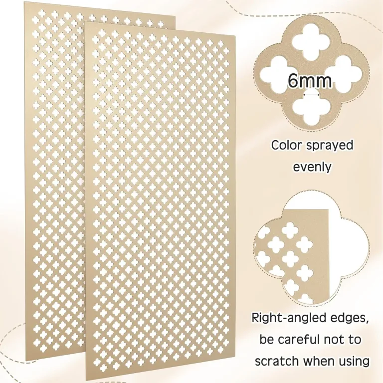 Therwen 2 Pcs Decorative Aluminum Sheet Metal Cloverleaf Sheet 24 x 12 Inch, photo 3