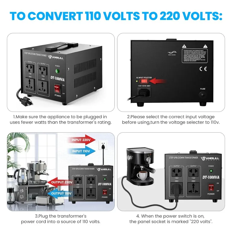 Voltage Converter 1000 Watt Voltage Transformer(110V to 230V,230V to 110V), photo 3