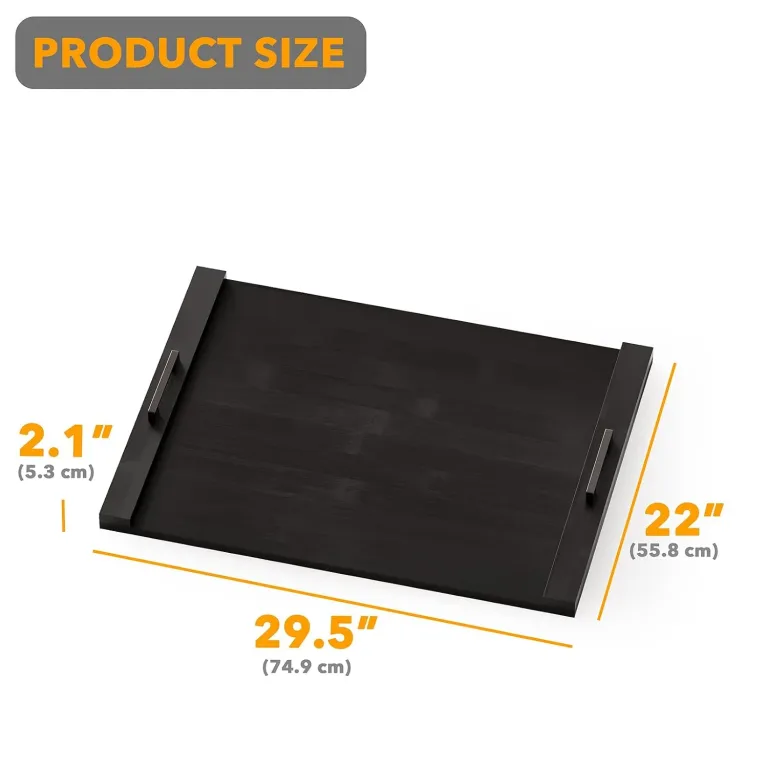 SpaceAid Noodle Board Stove Kitchen Cover with Handles, Top Covers for Gas Burners and Electric Stove, Oven Decor Accessories Wood Tray for Countertop, Black Bamboo, photo 5