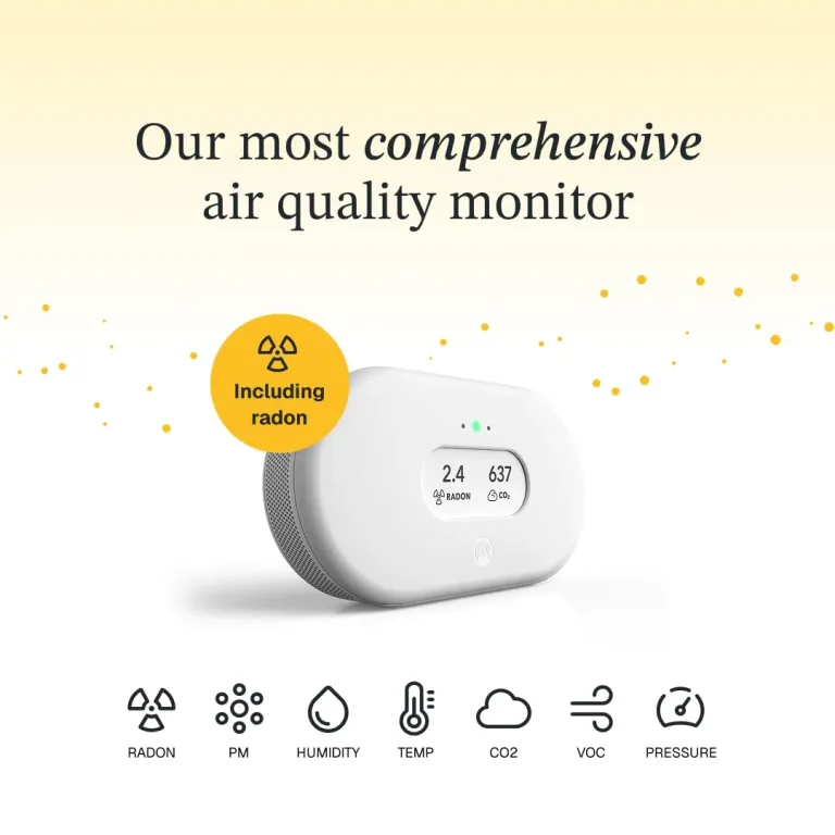 Airthings 2960 View Plus - Battery Powered Radon & Air Quality Monitor (PM, CO2, VOC, Humidity, Temp, Pressure), photo 4
