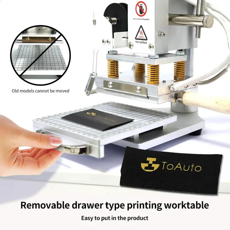 FASTTOBUY 110V Hot Foil Stamping Machine 10x13cm with T-Slot,Movable Table, photo 12