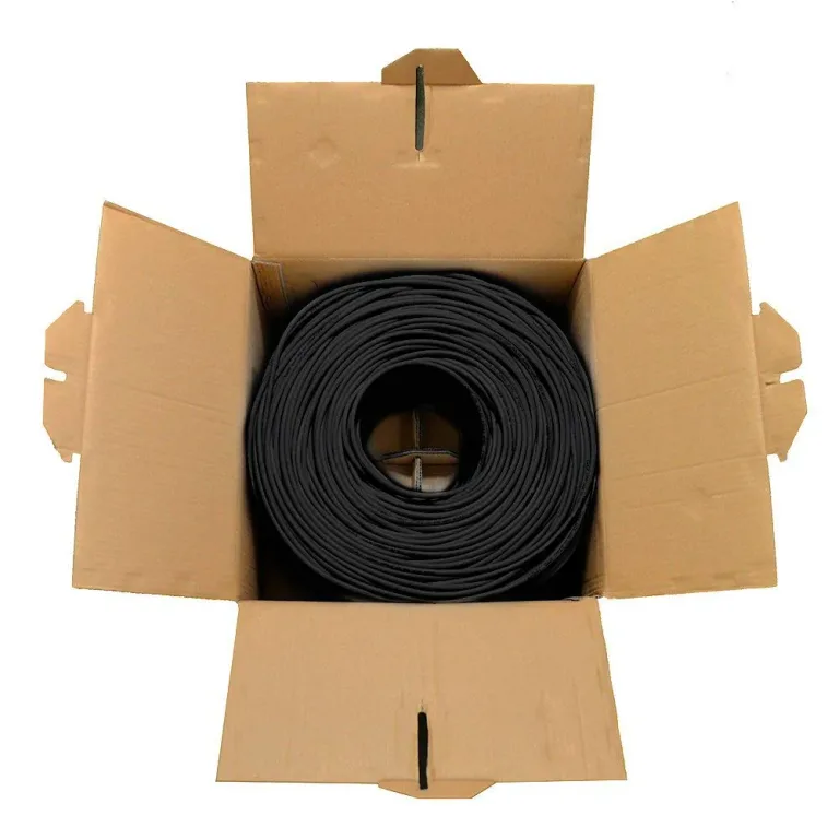 Dripstone CAT6 1000ft Bulk Ethernet Cable 23AWG Solid CCA UTP 550MHz Black, photo 1