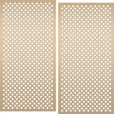 Therwen 2 Pcs Decorative Aluminum Sheet Metal Cloverleaf Sheet 24 x 12 Inch