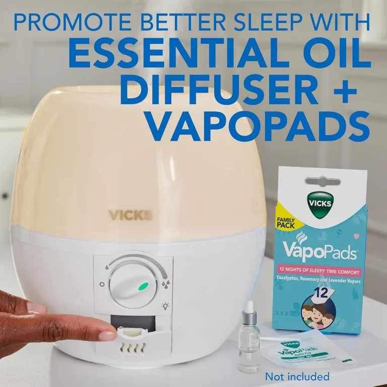 Vicks Humidifier 3-in-1 SleepyTime Cool Mist Humidifier for Nursery, White, photo 5