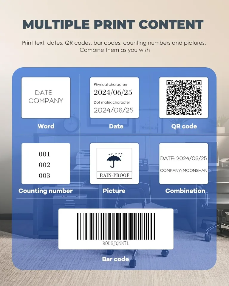Inkjet Coding Printer Machine 1 INCH Print Height, Desktop Integrated Inkjet Coder for Flat and Curved Surface, with 5-Inch Touch Screen Date Time Barcode QR Code Number Picture, photo 3