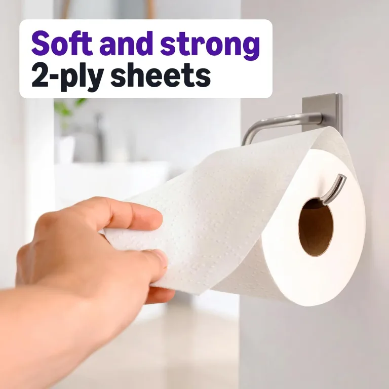 Amazon Basics Soft and Strong 2-Ply Toilet Paper, 30 Ultra Rolls = 120 Regular Rolls, Unscented, 340 Sheet (5 Packs of 6), Packaging May Vary, photo 2