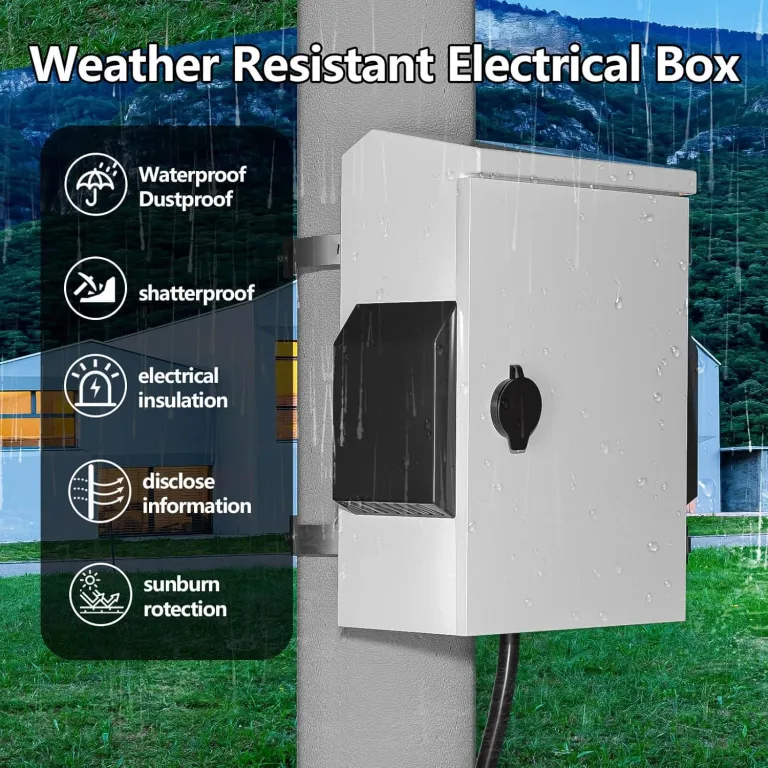 Outdoor Electrical Box with Thermostat and Fan, Cold-Rolled Steel Plate, Aluminum Alloy Back Beam, One-Piece Ventilation Design, IP65 Waterproof, Wall/Pole Mounted. (15.7" x 11.8" x 5.9"), photo 2