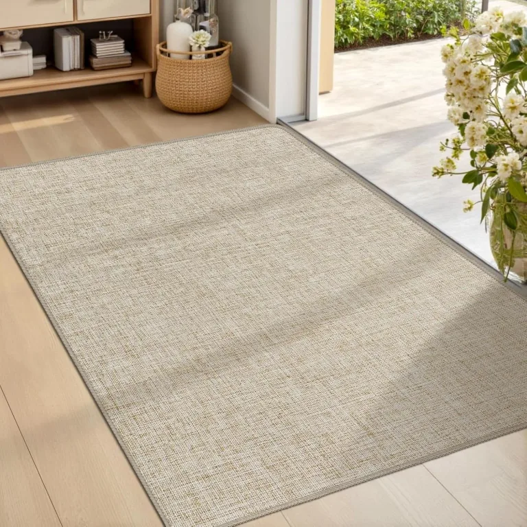 LEKEEPGO Ultra Thin Indoor Door Mat 24"x36", Non Slip Door Mat, Khaki, photo 1