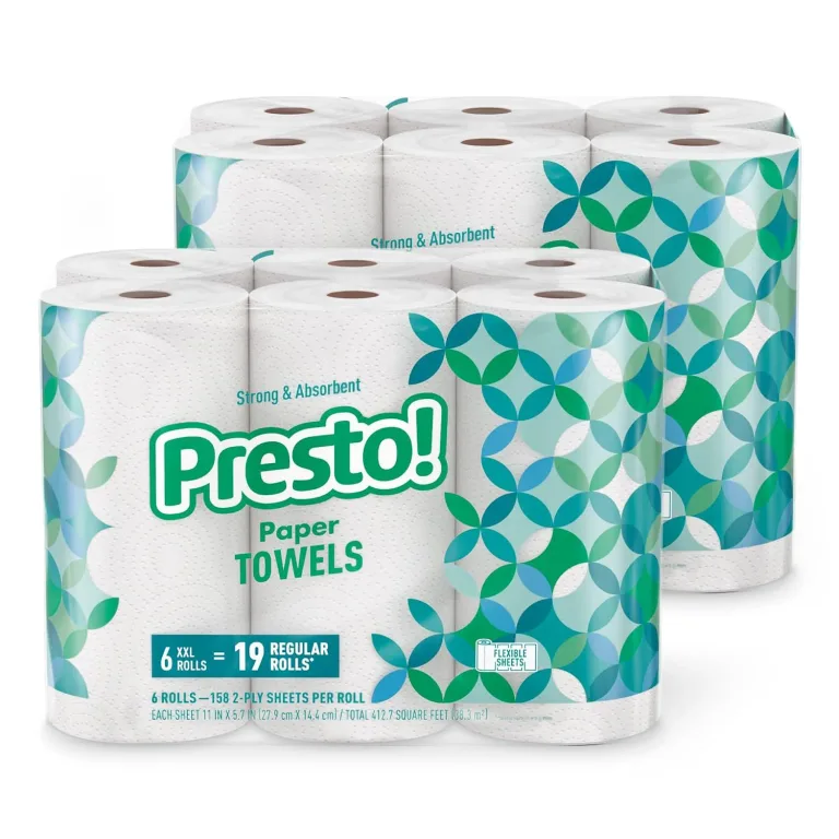 Amazon Brand - Presto! Ultra-Strong Premium Paper Towels, 158 Sheet Huge Roll - Flex-a-Size, 12 Rolls (2 Packs of 6), Equivalent to 38 Regular Rolls, White, photo 1