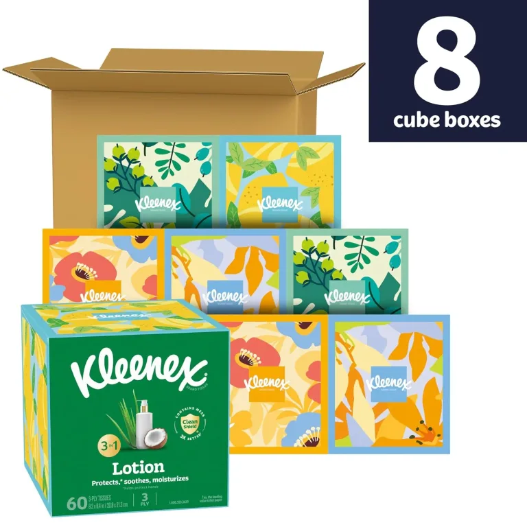 Kleenex Lotion Facial Tissues, 8 Cube Boxes, 80 Tissues per Box, photo 2