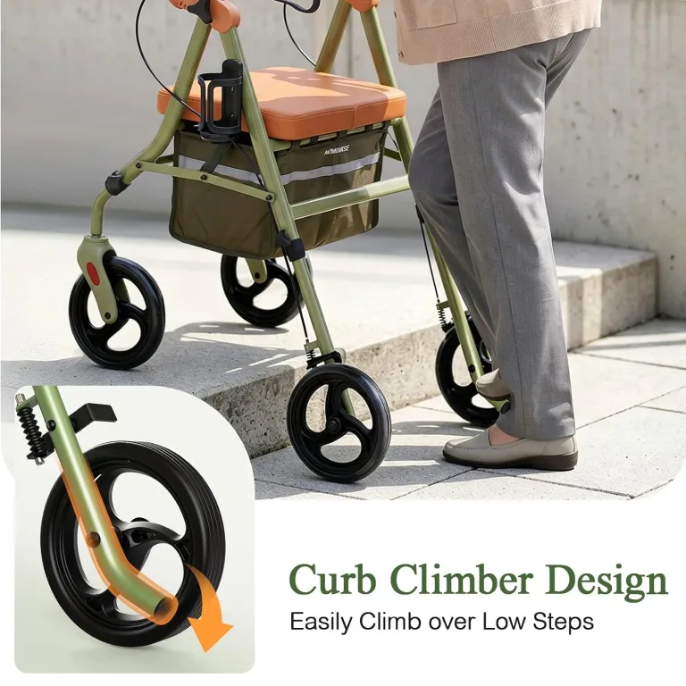 HOMENURSE WonderLUX Series Walkers for Seniors with Seat Lightweight, photo 4
